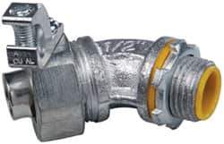 Cooper Crouse-Hinds - 1/2" Trade, Malleable Iron Threaded Angled Liquidtight Conduit Connector - Insulated - Best Tool & Supply