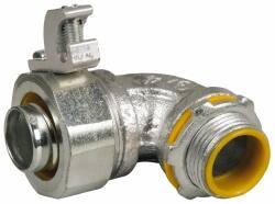 Cooper Crouse-Hinds - 3/4" Trade, Malleable Iron Threaded Angled Liquidtight Conduit Connector - Insulated - Best Tool & Supply