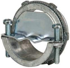 Cooper Crouse-Hinds - 2" Trade, Die Cast Zinc Squeeze Clamp Straight FMC Conduit Connector - Noninsulated - Best Tool & Supply