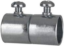 Cooper Crouse-Hinds - 1/2" Trade, Steel Set Screw EMT Conduit Coupling - Noninsulated - Best Tool & Supply