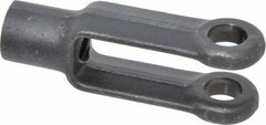 Jergens - 1/2-13 Thread, 1-1/8" Yoke Width, Carbon Steel, Tapped Yoke - 1/2" Hole Diam, 1-7/8" Hole Center to Neck, 15/16" Yoke Arm Height, 13/16" Neck Diam, 1-1/8" Neck Length, 3" OAL - Best Tool & Supply