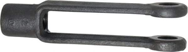 Jergens - 1/2-13 Thread, 1-1/8" Yoke Width, Carbon Steel, Tapped Yoke - 1/2" Hole Diam, 3-1/16" Hole Center to Neck, 15/16" Yoke Arm Height, 13/16" Neck Diam, 1-1/8" Neck Length, 4-3/16" OAL - Best Tool & Supply