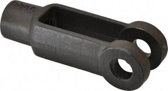 Jergens - 3/4-10 Thread, 1-1/2" Yoke Width, Carbon Steel, Tapped Yoke - 5/8" Hole Diam, 2-3/4" Hole Center to Neck, 1-3/8" Yoke Arm Height, 1-1/8" Neck Diam, 1-1/4" Neck Length, 4" OAL - Best Tool & Supply