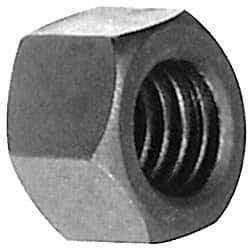 Jergens - 1/4-20 UNC Steel Right Hand Heavy Hex Nut - 7/16" Across Flats, 7/32" High, Black Oxide Finish - Best Tool & Supply