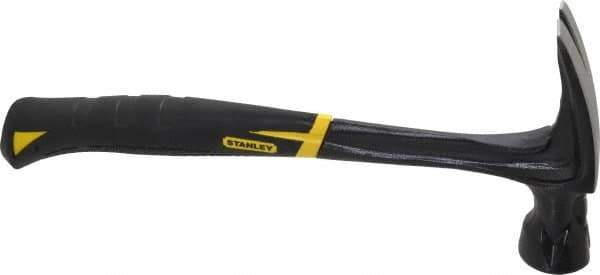 Stanley - 1 Lb Head, Straight Rip Claw Nail Hammer - 13-1/2" OAL, Forged Steel Head, 1-3/16" Face Diam, Smooth Face, Steel Handle with Grip - Best Tool & Supply