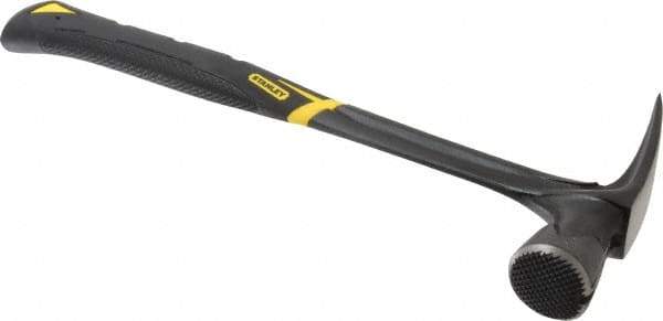 Stanley - 1-3/4 Lb Head, Straight Rip Claw Framing Hammer - 16" OAL, Forged Steel Head, 1-3/8" Face Diam, Checkered Face, Steel Handle with Grip - Best Tool & Supply