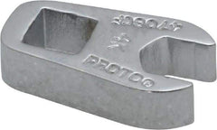 Proto - 1/4" 1/4" Drive Chrome Open End Crowfoot Wrench - 17/32" Head Diam x 1/4" Head Thickness - Best Tool & Supply