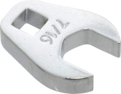 Proto - 7/16" 1/4" Drive Chrome Open End Crowfoot Wrench - 7/8" Head Diam x 1/4" Head Thickness - Best Tool & Supply