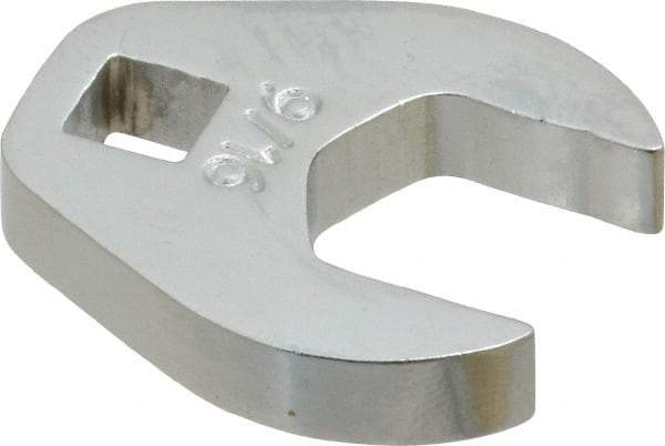 Proto - 9/16" 1/4" Drive Chrome Open End Crowfoot Wrench - 1-1/8" Head Diam x 1/4" Head Thickness - Best Tool & Supply