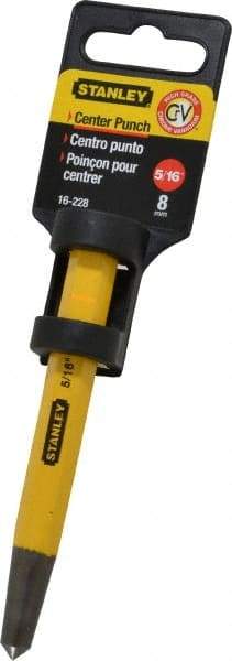 Stanley - 5/16" Center Punch - 4-1/2" OAL, Tempered Steel - Best Tool & Supply