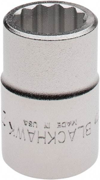 Blackhawk by Proto - 3/4" Drive, Standard Hand Socket - 12 Points, 2" OAL, Alloy Steel, Satin Finish - Best Tool & Supply