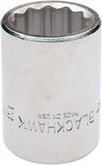 Blackhawk by Proto - 3/4" Drive, Standard Hand Socket - 12 Points, 2" OAL, Alloy Steel, Black Finish - Best Tool & Supply