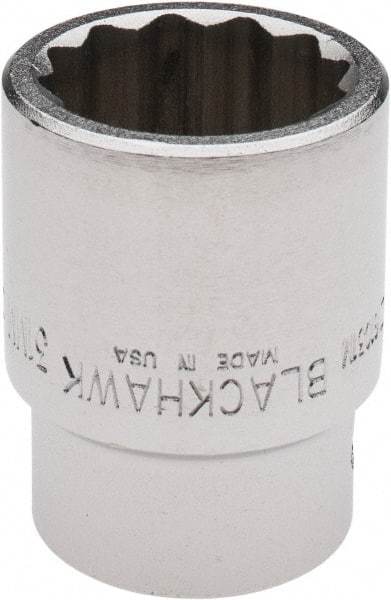 Blackhawk by Proto - 3/4" Drive, Standard Hand Socket - 6 Points, 2-13/64" OAL, Alloy Steel, Black Finish - Best Tool & Supply