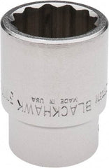 Blackhawk by Proto - 3/4" Drive, Standard Hand Socket - 6 Points, 2-13/64" OAL, Alloy Steel, Black Finish - Best Tool & Supply