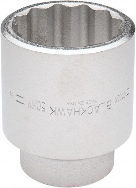 Blackhawk by Proto - 3/4" Drive, Standard Hand Socket - 12 Points, 3-3/32" OAL, Alloy Steel, Black Finish - Best Tool & Supply