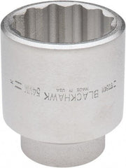 Blackhawk by Proto - 3/4" Drive, Standard Hand Socket - 12 Points, 3-13/64" OAL, Alloy Steel, Black Finish - Best Tool & Supply