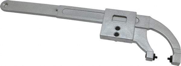 Facom - 0" to 3-15/16" Capacity, Satin Chrome Finish, Pin Spanner Wrench - 14-1/4" OAL, 4mm Hook Pin Height - Best Tool & Supply