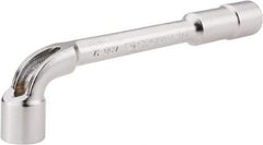 Facom - 1/2", 6 Point, Satin Chrome Coated, 90 ° Offset Socket Wrench - 152mm OAL, 19.5mm Head Thickness - Best Tool & Supply