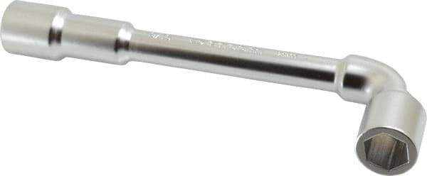 Facom - 9/16", 6 Point, Satin Chrome Coated, 90 ° Offset Socket Wrench - 169mm OAL, 22.5mm Head Thickness - Best Tool & Supply