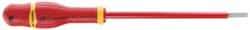 Facom - 375mm OAL Standard Slotted Screwdriver - 250mm Blade Length, Round Shank, Ergonomic Handle - Best Tool & Supply