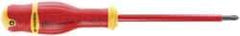 Facom - #3, 11-1/32" OAL, Insulated Phillips Screwdriver - 5-29/32" Blade Length, Round Shank, Ergonomic Handle - Best Tool & Supply