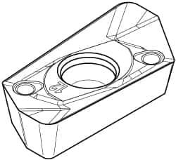 Kennametal - EP1424 HD Grade KCPK30 Carbide Milling Insert - TiN/TiCN/Al2O3 Finish, 0.1772" Thick, 2.4mm Corner Radius - Best Tool & Supply