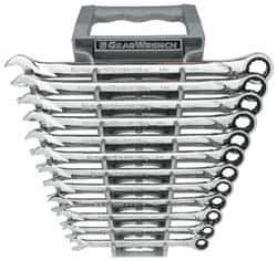 GearWrench - 12 Piece, 8mm to 19mm, 12 Point Combination Wrench Set - Metric Measurement Standard, Chrome Finish, Comes in Tray - Best Tool & Supply