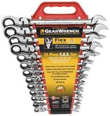 GearWrench - 13 Piece, 5/16" to 1", Combination Wrench Set - Inch Measurement Standard, Chrome Finish, Comes in Tray - Best Tool & Supply