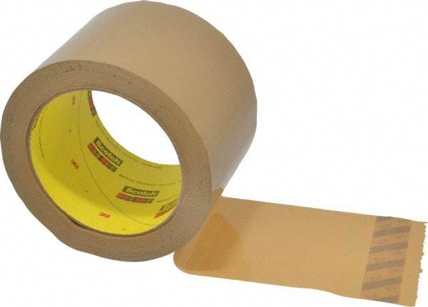 3M - 3" x 55 Yd Natural (Color) Rubber Adhesive Sealing Tape - Polypropylene Film Backing, 3.1 mil Thick, 70 Lb Tensile Strength, Series 375 - Best Tool & Supply