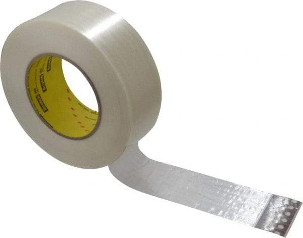 3M - 2" x 60 Yd Clear Rubber Adhesive Packaging Tape - Polypropylene Film Backing, 7.7 mil Thick, 270 Lb Tensile Strength, Series 880 - Best Tool & Supply