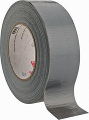 3M - 2" x 55m Silver Duct Tape - 8.1 mil, Rubber Adhesive, Polyethylene Film Backing, 32 Lb/ln Tensile Strength, 200°F Max, Series 3900 - Best Tool & Supply