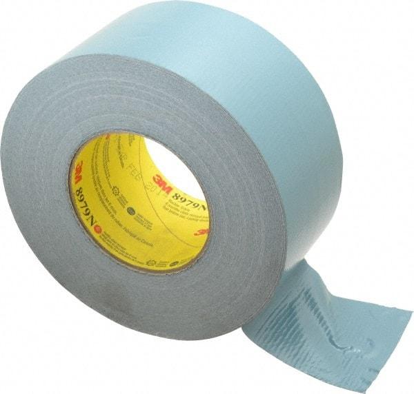 3M - 3" x 55m Blue Duct Tape - 12.1 mil, Rubber Adhesive, Polyethylene Film Backing, 36 Lb/ln Tensile Strength, 200°F Max, Series 8979N - Best Tool & Supply