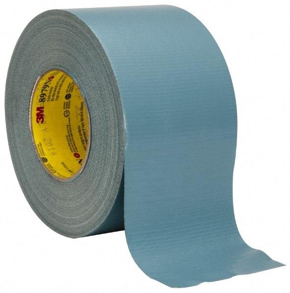 3M - 4" x 55m Blue Duct Tape - 12.1 mil, Rubber Adhesive, Polyethylene Film Backing, 36 Lb/ln Tensile Strength, 200°F Max, Series 8979N - Best Tool & Supply