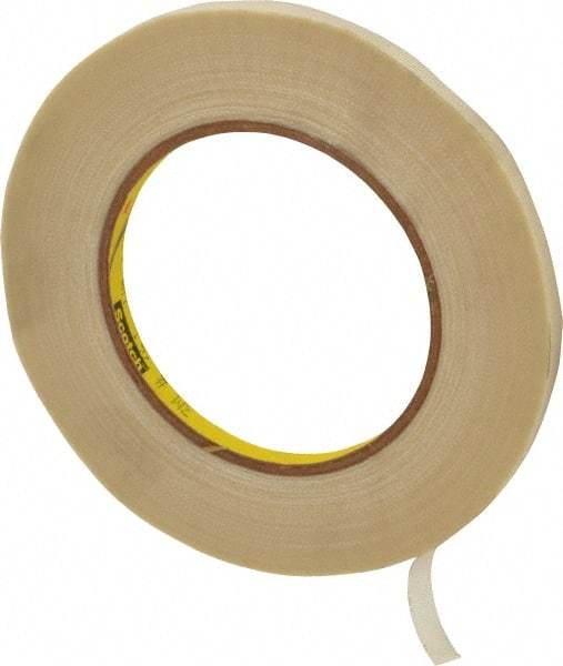 3M - 60 Yd Long x 1/4" Wide, Series 361, White Silicone Glass Cloth Tape - 7.5 mil Thick, 182 Lb/In Tensile Strength - Best Tool & Supply