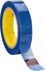 3M - 1" Wide x 72 Yd Long Blue Polyester Film Painter's Tape - Series 8901, 2.3 mil Thick, 26 In/Lb Tensile Strength - Best Tool & Supply