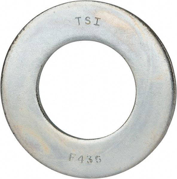 Value Collection - 1-3/4" Screw, Grade 8 Alloy Steel SAE Flat Washer - 1-7/8" ID x 3-3/8" OD, 0.196" Thick, Zinc-Plated Finish - Best Tool & Supply