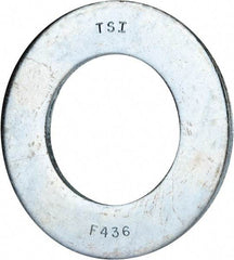 Value Collection - 2" Screw, Grade 8 Alloy Steel SAE Flat Washer - 2-1/8" ID x 3-3/4" OD, 0.196" Thick, Zinc-Plated Finish - Best Tool & Supply