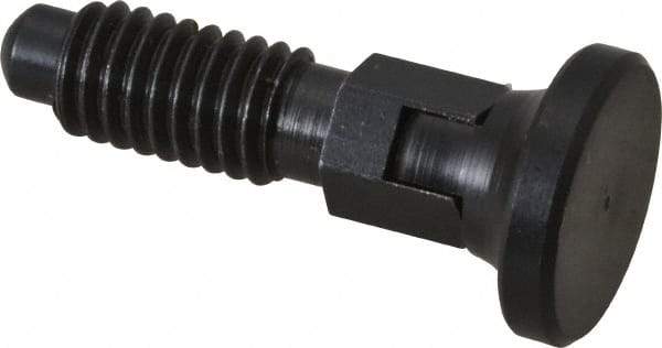 Gibraltar - 3/8-16, 1/4" Max Plunger Diam, 0.25 Lb Init to 2 Lb Final End Force, Locking Knob Handle Plunger - Delrin Knob, 0.94" Body Length, 3/4" Length Under Head/Shoulder, 0.18" Plunger Projection - Best Tool & Supply