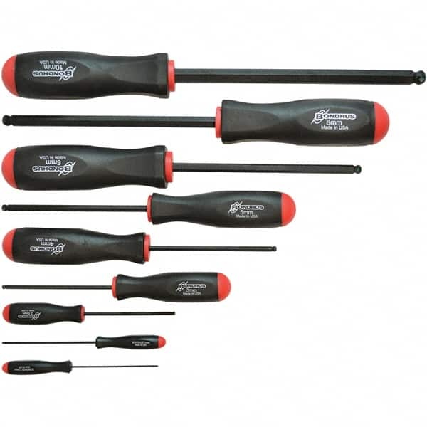 Bondhus - Hex Driver Sets Tool Type: Ball End Size Range (mm): 1.5 - 10 - Best Tool & Supply