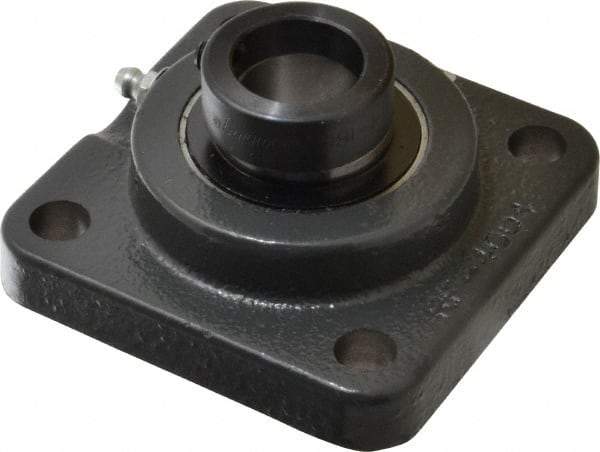 Browning - 1" ID, 3-3/4" OAL x 3-3/4" OAH 4-Bolt Flange - 1,651 Lb Static Cap, 2,801 Lb Dyn Cap, 2-3/4" Btw Mnt Hole Ctrs, Cast Iron - Best Tool & Supply