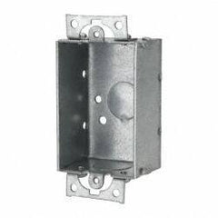 Cooper Crouse-Hinds - 1 Gang, (3) 1/2" Knockouts, Steel Rectangle Switch Box - 3" Overall Height x 2" Overall Width x 1-1/2" Overall Depth - Best Tool & Supply