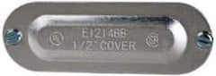 Cooper Crouse-Hinds - 1/2" Trade, Aluminum Conduit Body Cover Plate - Use with Series 5 Conduit Outlet Bodies - Best Tool & Supply