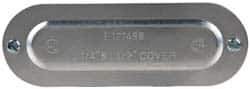 Cooper Crouse-Hinds - 1-1/4" & 1-1/2" Trade, Aluminum Conduit Body Cover Plate - Use with Series 5 Conduit Outlet Bodies - Best Tool & Supply