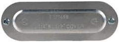 Cooper Crouse-Hinds - 1-1/4" & 1-1/2" Trade, Aluminum Conduit Body Cover Plate - Use with Series 5 Conduit Outlet Bodies - Best Tool & Supply