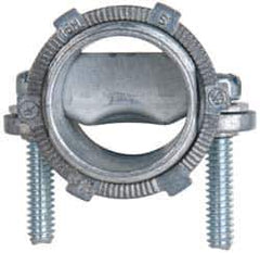 Cooper Crouse-Hinds - 3/4" Trade, Die Cast Zinc Squeeze Clamp Straight FMC Conduit Connector - Noninsulated - Best Tool & Supply