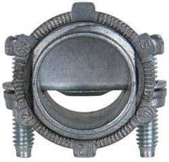 Cooper Crouse-Hinds - 3/8" Trade, Die Cast Zinc Squeeze Clamp Straight Conduit Connector - Noninsulated - Best Tool & Supply