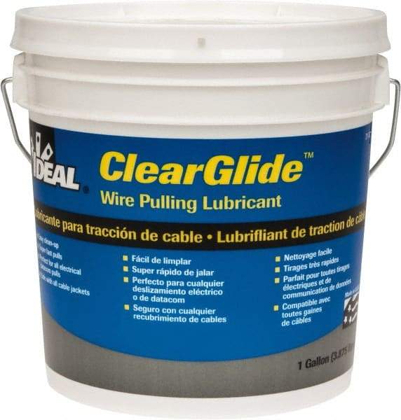 Ideal - 1 Gallon Pail, Clear Wire Pulling Lubricant Gel - 30 to 180°F, RoHS Compliant, UL Listed - Best Tool & Supply