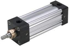 Parker - 4" Stroke x 5" Bore Double Acting Air Cylinder - 1/2 Port, 3/4-16 Rod Thread, 250 Max psi, -10 to 165°F - Best Tool & Supply