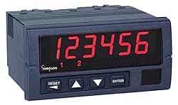 Simpson Electric - 4 Digit Red LED Display Counter - 3.62 Inch Wide, x 1.77 Inch High, 120 VAC, 30 VDC Voltage, 1/8 Inch Base, Digital Frequancy Counter - Best Tool & Supply