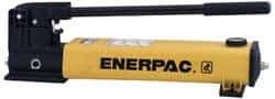 Enerpac - 1" Piston Diam, 1" Piston Stroke, 2.40, 0.151 Cu In per Stroke, 155 Cu In Reservoir Capacity, Manual Hydraulic Pump - 10,000 psi, 95 Lbs. Max Handle Effort, 2 Stage - Best Tool & Supply